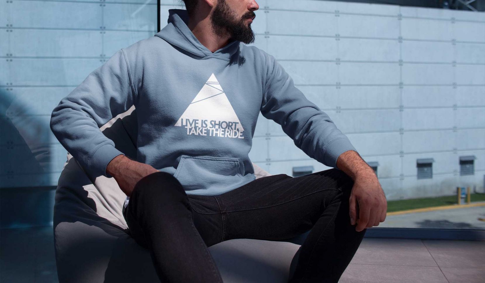 MQ LIVE IS SHORT TAKE THE RIDE - Organic Hoodie